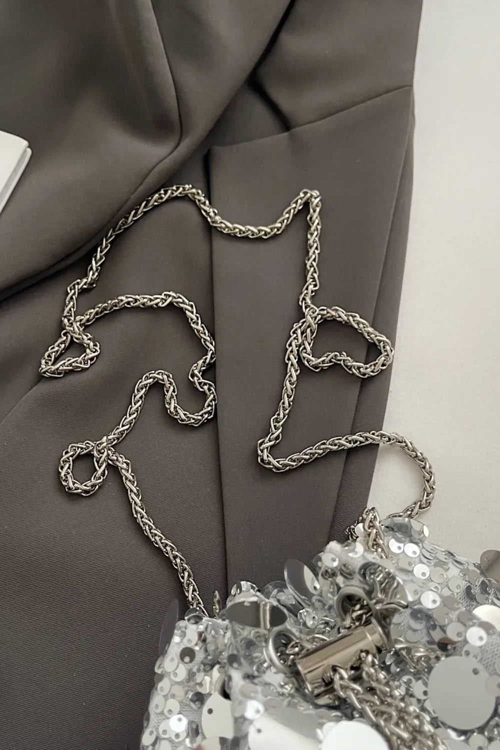 Drawstring Sequin Crossbody Bag - Korvel
