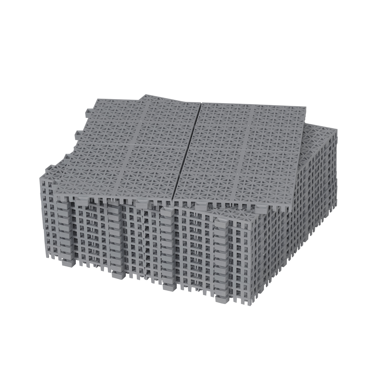 12 x 12 inch gray interlocking deck tiles, plastic waterproof, weighing up to 6613 pounds, with a rose pattern pack of 12 - Korvel