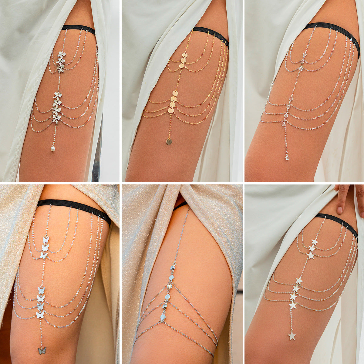 Elegant Butterfly Tassel Leg Chain for Women