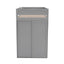 Wood Twin Size Loft Bed with Wardrobes and 2-Drawer Desk with Cabinet Gray - Korvel
