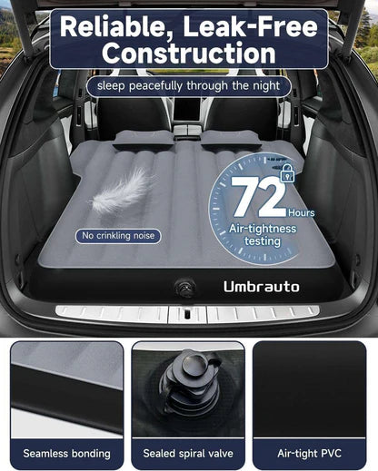 Umbrauto Tesla Y Car Camping SUV Thicken Air Mattress,Gray - Korvel