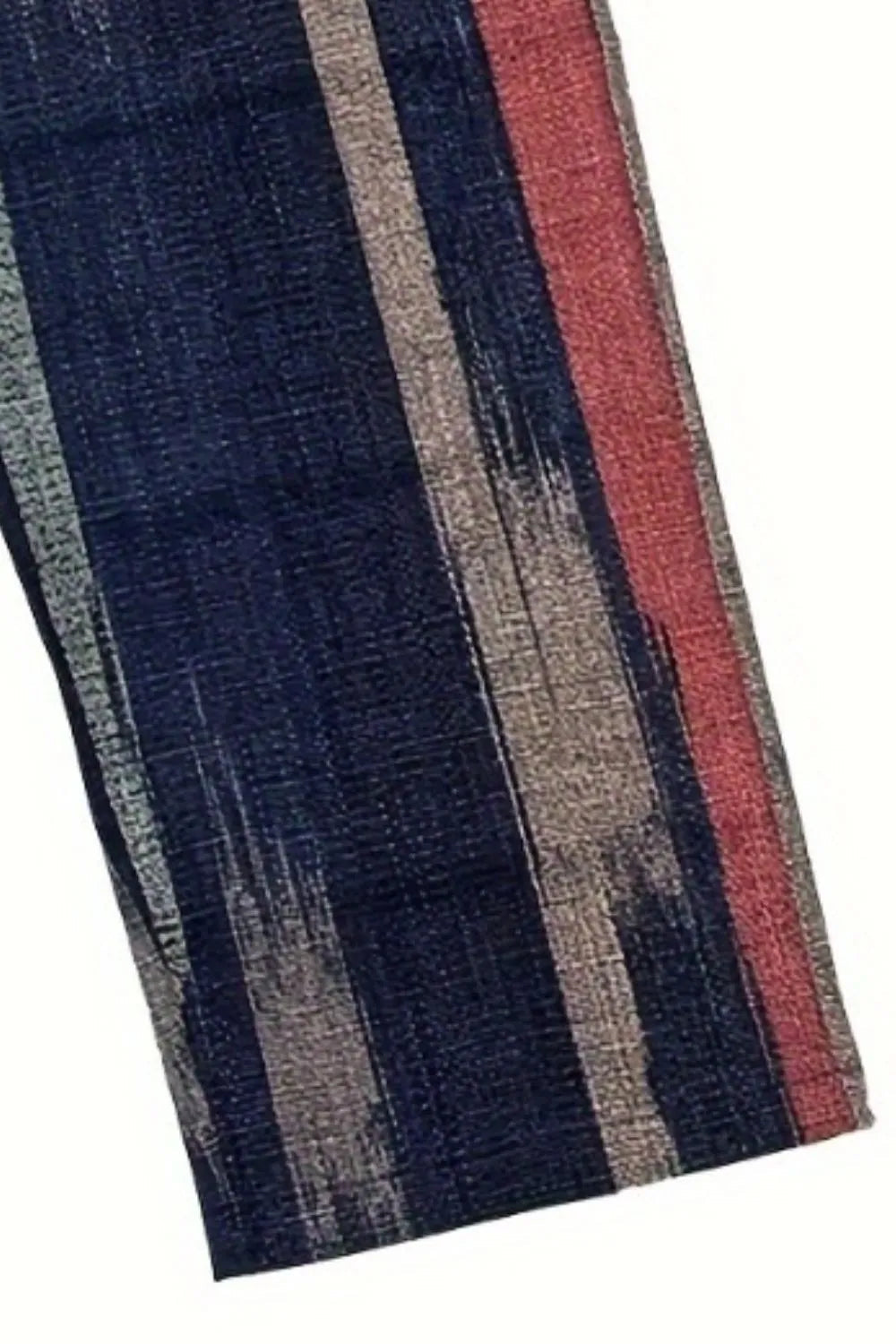 Elegant Striped Pocketed Elastic Waist Pants