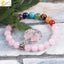 Bracelet en cristal rose fait main Arbre de Vie