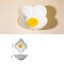 Creative Sun Egg Ceramic Bowl and Dish Set Cute Rice Bowl, Plate, Handle, Plate, Tableware, Home Breakfast Soup Plate - Korvel