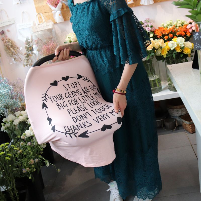 Premium Nursing Cover & Car Seat Cover with Safety Sign