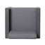 Outdoor Acacia Wood Club Chairs with Cushions, Dark Gray, 27.75"D x 32"W x 27.75"H - Korvel