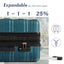 Hardshell Luggage Sets 3 Pcs Spinner Suitcase with TSA Lock Lightweight 20''24''28'' Navy + ABS - Korvel