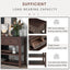 Retro Design Console Table with Two Open Shelves, Pine Solid Wood Frame and Legs for Living Room (Espresso) - Korvel