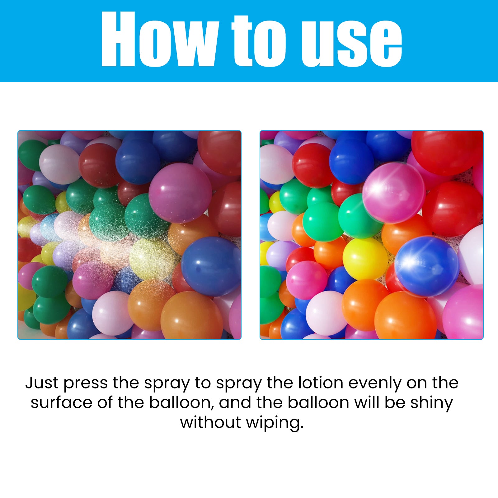 Aerosol Balloon Spray, Balloon Surface Texture Gloss Lasting Non Oxidation Fading Spray - Korvel
