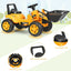 Excavatrice à pédales pour enfants - Jaune