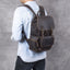Mochila Retro de Cuero Crazy Horse para Hombre