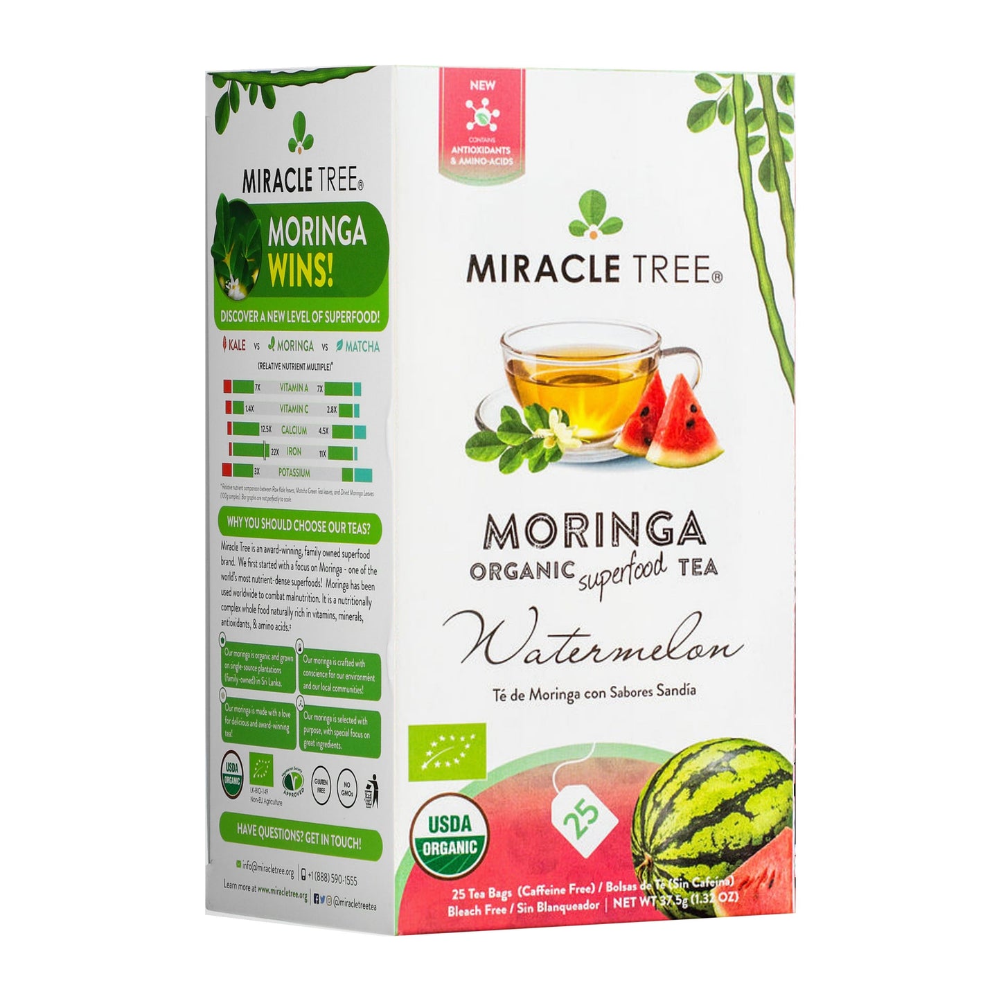 Organic Moringa Tea with Watermelon Flavor