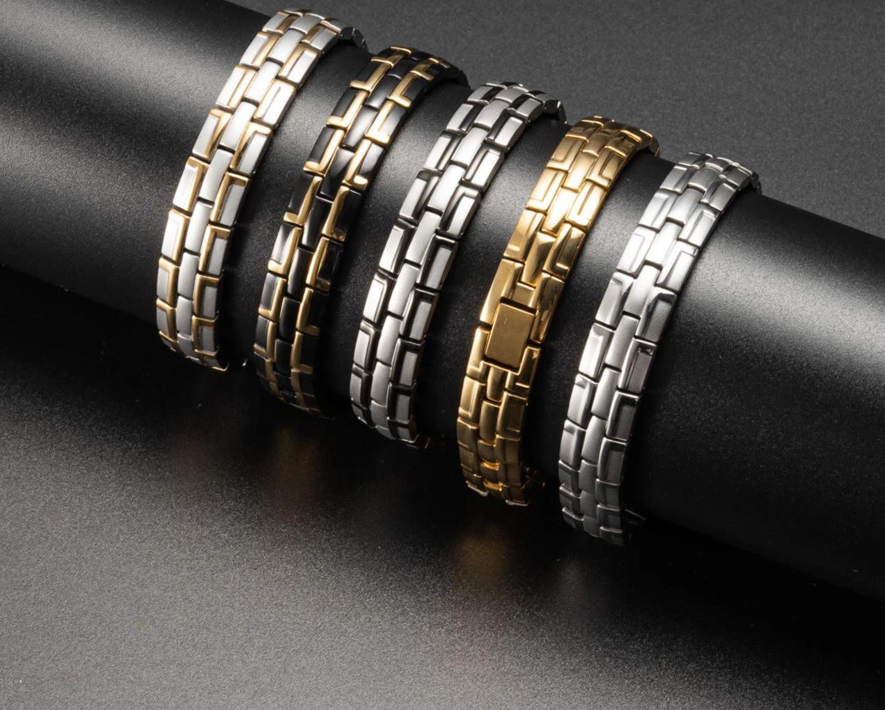 Trendy Men's Stainless Steel Magnetic Bracelet