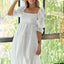 Charming Summer Dot Flounce Sleeve Midi Dress