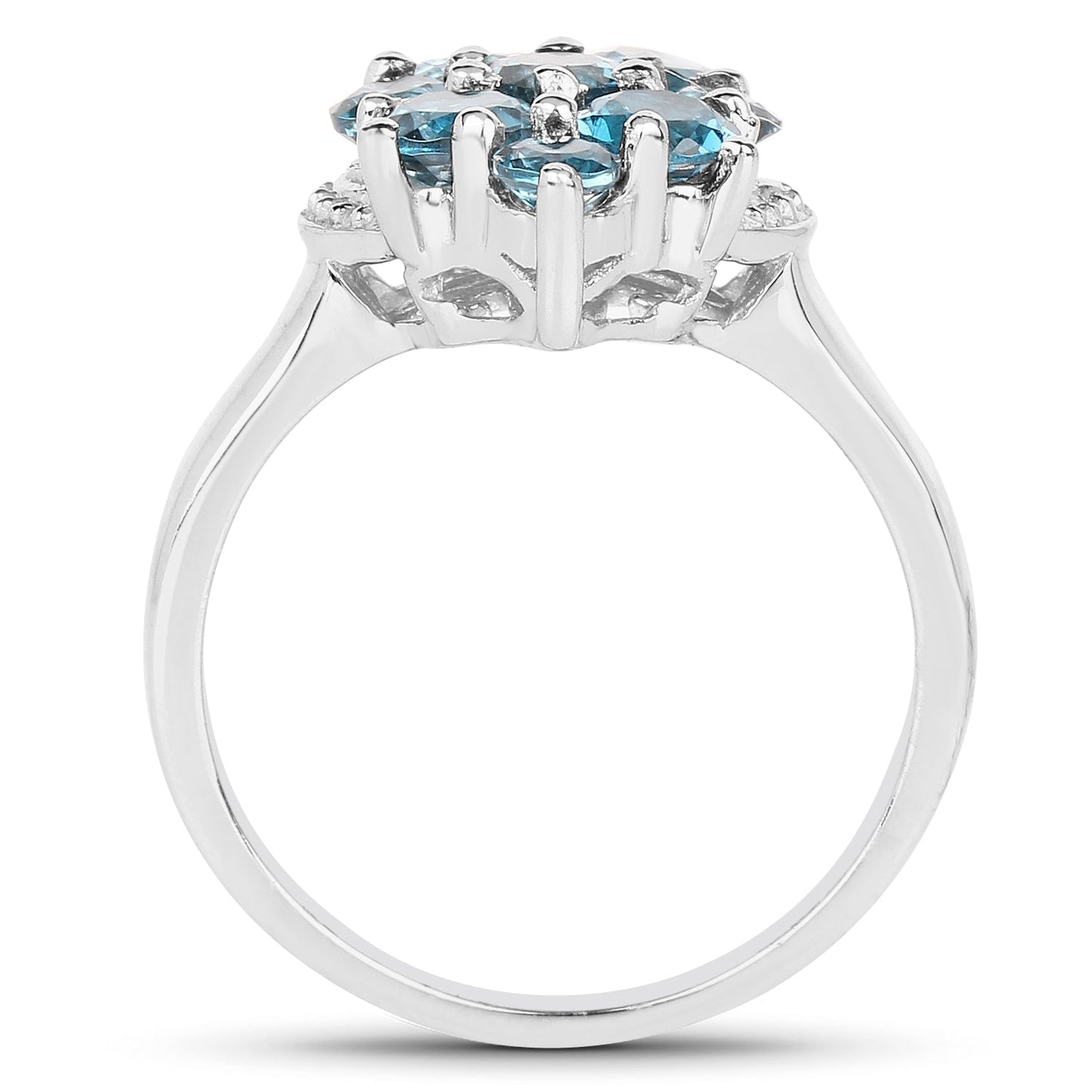 2.16 Carat London Blue Topaz Sterling Silver Engagement Ring