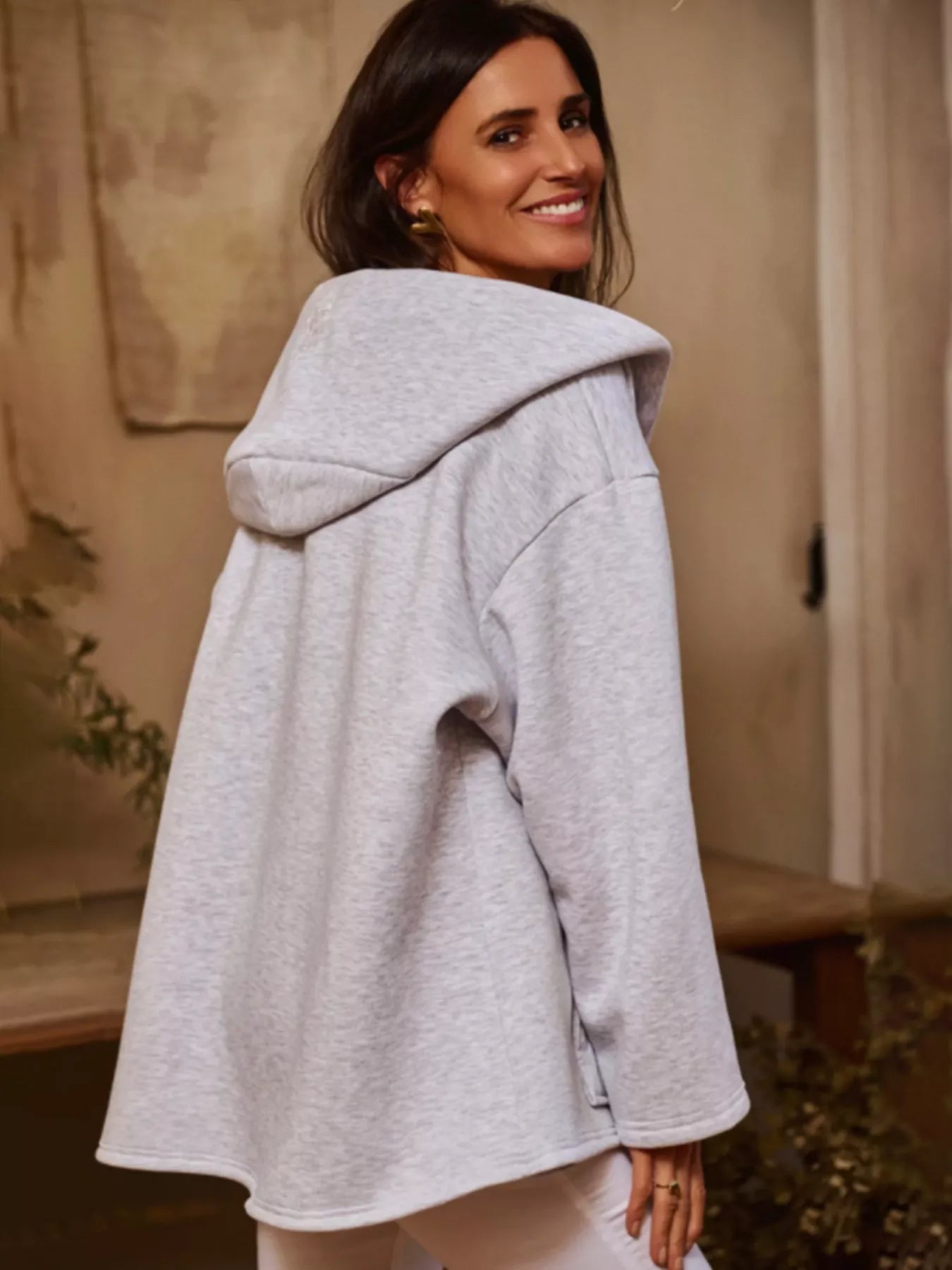 Sudadera de Hombro Caído Oversized
