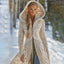 Ladies' 3D Digital Printed Round Neck Loose Coat