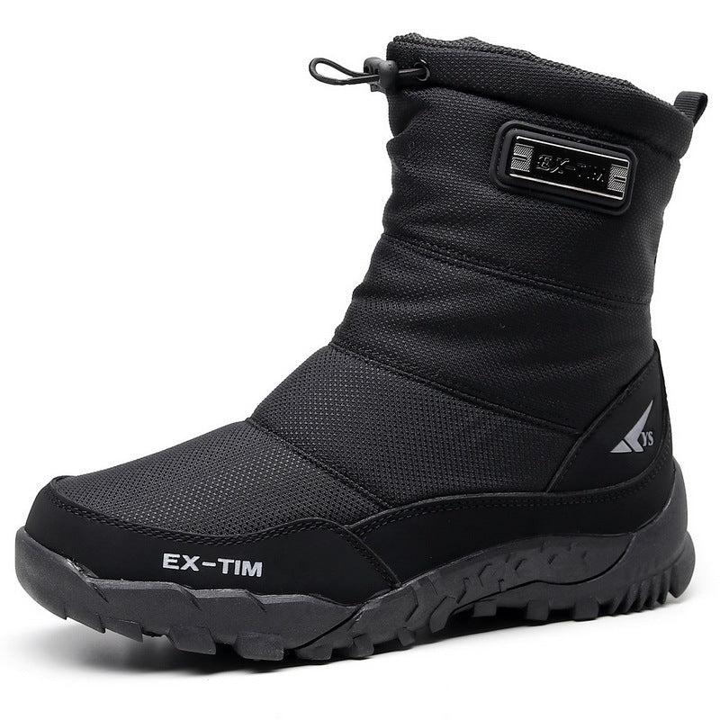 Men's Waterproof Snow Boots - Fleece-Lined Hiking Shoes