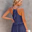 Elegant Ruffled Sleeveless Tiered Maxi Dress with Pockets