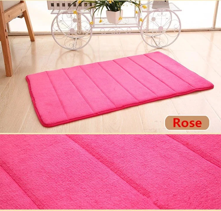 Tapis de bain en mousse à mémoire de forme en corail de luxe