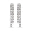Boucles d'oreilles asymétriques à double anneau en diamant en or blanc 14K