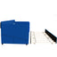 Blue padded twin beds with wheels, velvet fabric, no need for springs - Korvel
