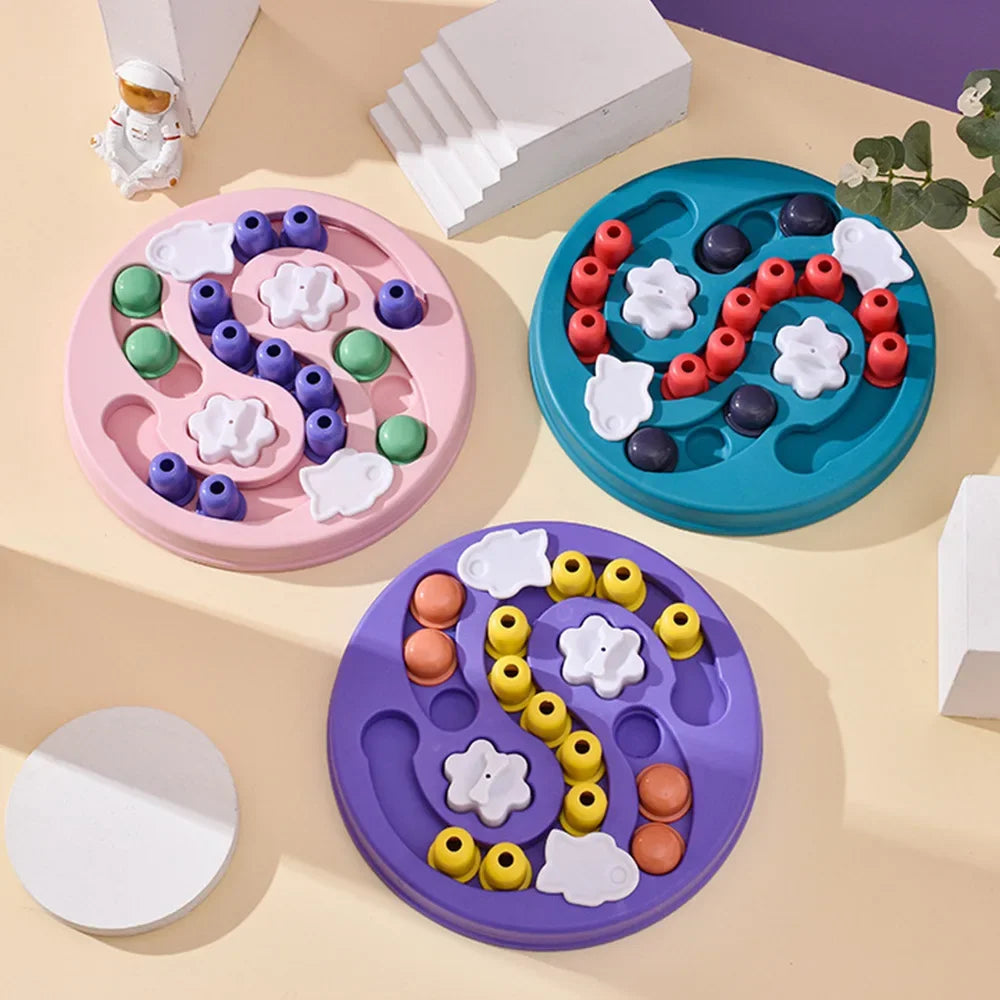 Dog Puzzle Toys Slow Feeder Interactive Increase Puppy IQ Food Dispenser Slowly Eating NonSlip Bowl Pet Cat Dogs Training Game - Korvel