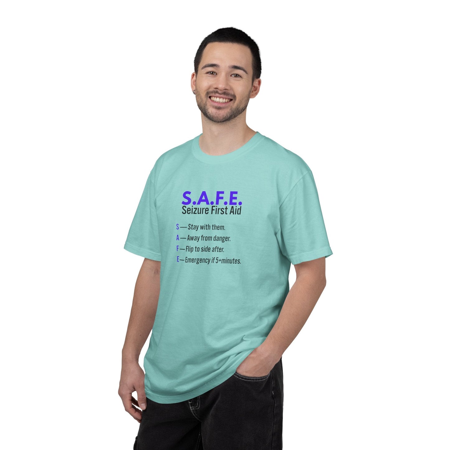 S.A.F.E. Seizure First Aid T-Shirt – Epilepsy Awareness Tee