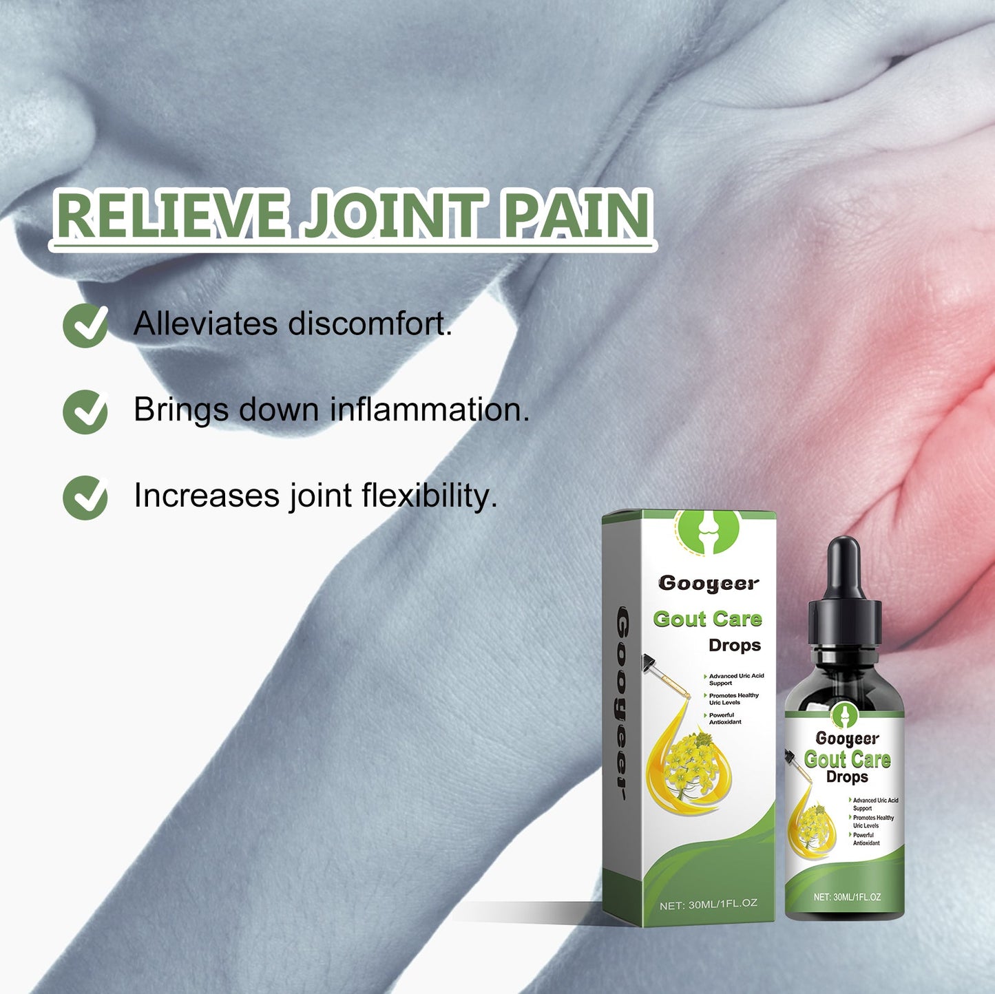 Gout Care Drops, Relieve Lumbar Knee Joint Pain Body Care Drops - Korvel