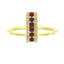 Natural Ruby and Diamond Ring in 14KT Yellow Gold