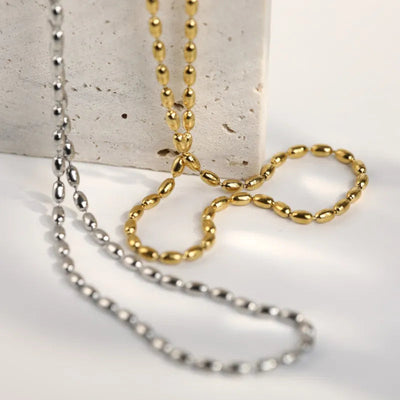 Titanium Steel Beaded Necklace