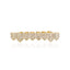 Real gold electroplated gold tooth set eight tooth full diamond hip hop tooth set tee grills - Korvel