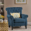 Silla Tapizada Springfield - Azul Marino