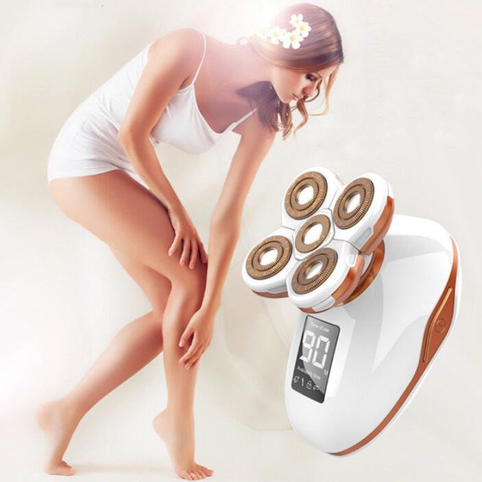 Rasoir Électrique 5-en-1 pour Femmes - Solution de Retrait de Poils Polyvalente