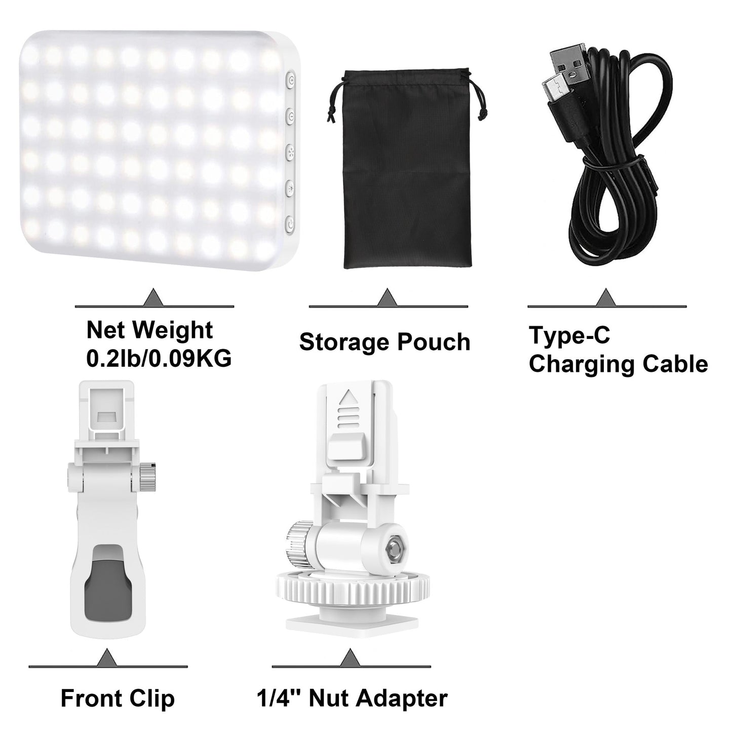 LED lights Mobile phone fill light pocket Portable vlog Tiktok live video shooting selfie night light - Korvel