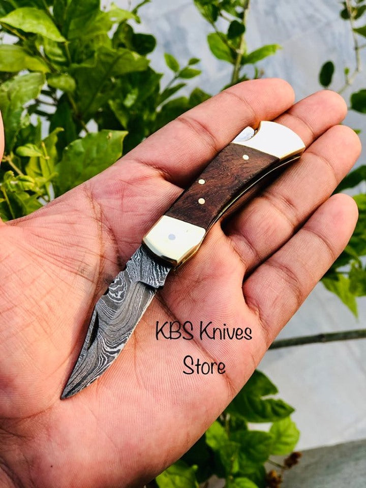 Elegant Rosewood Handle EDC Folding Knife - Korvel