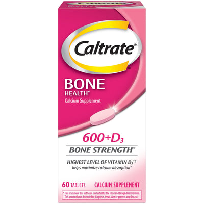 Caltrate 600+D3 Calcium & Vitamin D Supplement Tablets