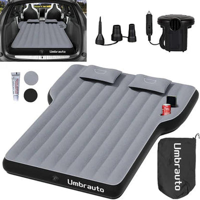 Umbrauto Tesla Y Car Camping SUV Thicken Air Mattress,Gray - Korvel