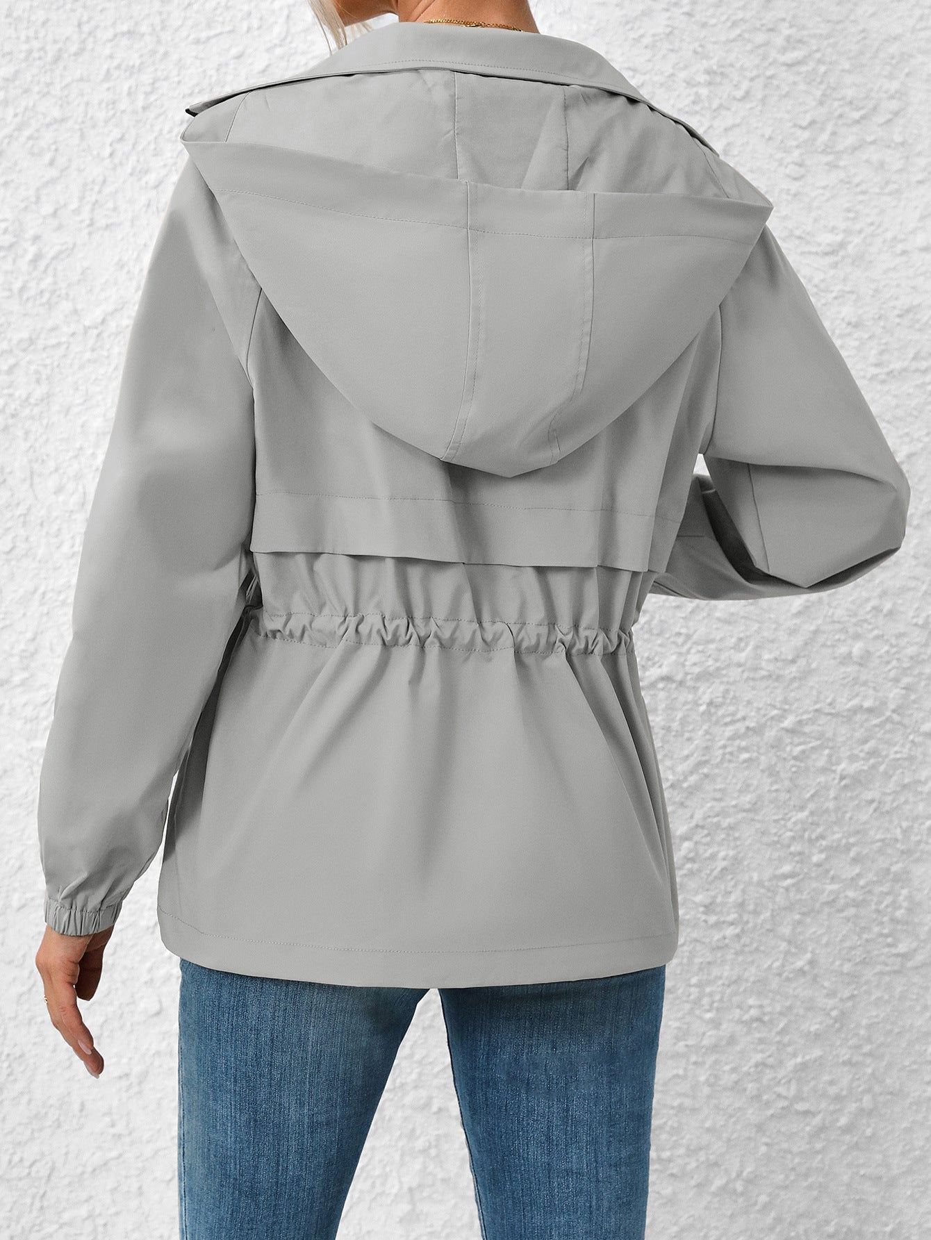 Chaqueta con capucha deportiva exterior impermeable premium
