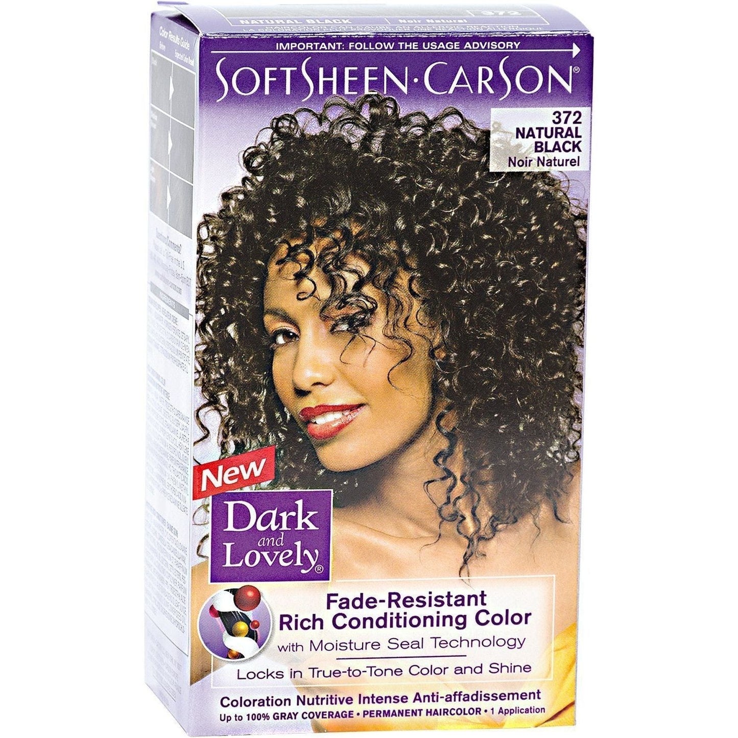 Dark & Lovely Fade Resist Permanent Hair Color - 372 Natural Black