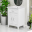24" Bathroom Vanity with Sink, Bathroom Vanity Cabinet with One Flip Drawer and Doors, Solid Wood and MDF, White - Korvel