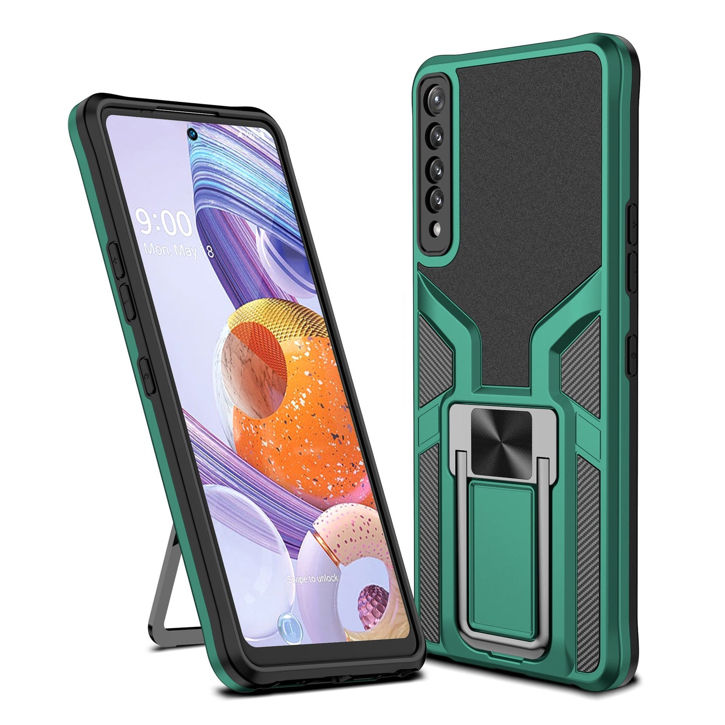 Suitable for LGSTYLO7 Mobile Phone Shell Lgstylo7 Protective Cases Creative Car Bracket Magnetic Cover - Korvel