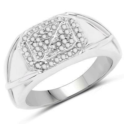 14K White Gold Plated Diamond Cluster Engagement Ring