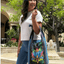 Sac à bandoulière Lotus fait main de la collection Kathmandu