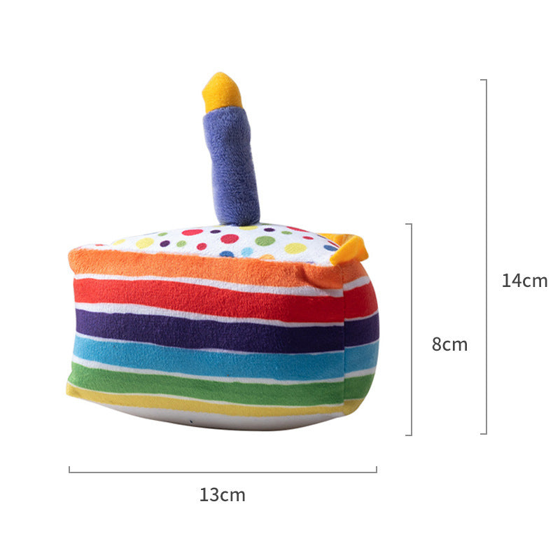 Pet Toy Birthday Cake Celebration Play Doll for Dogs with Sound and Chew Function Small Cake - Korvel