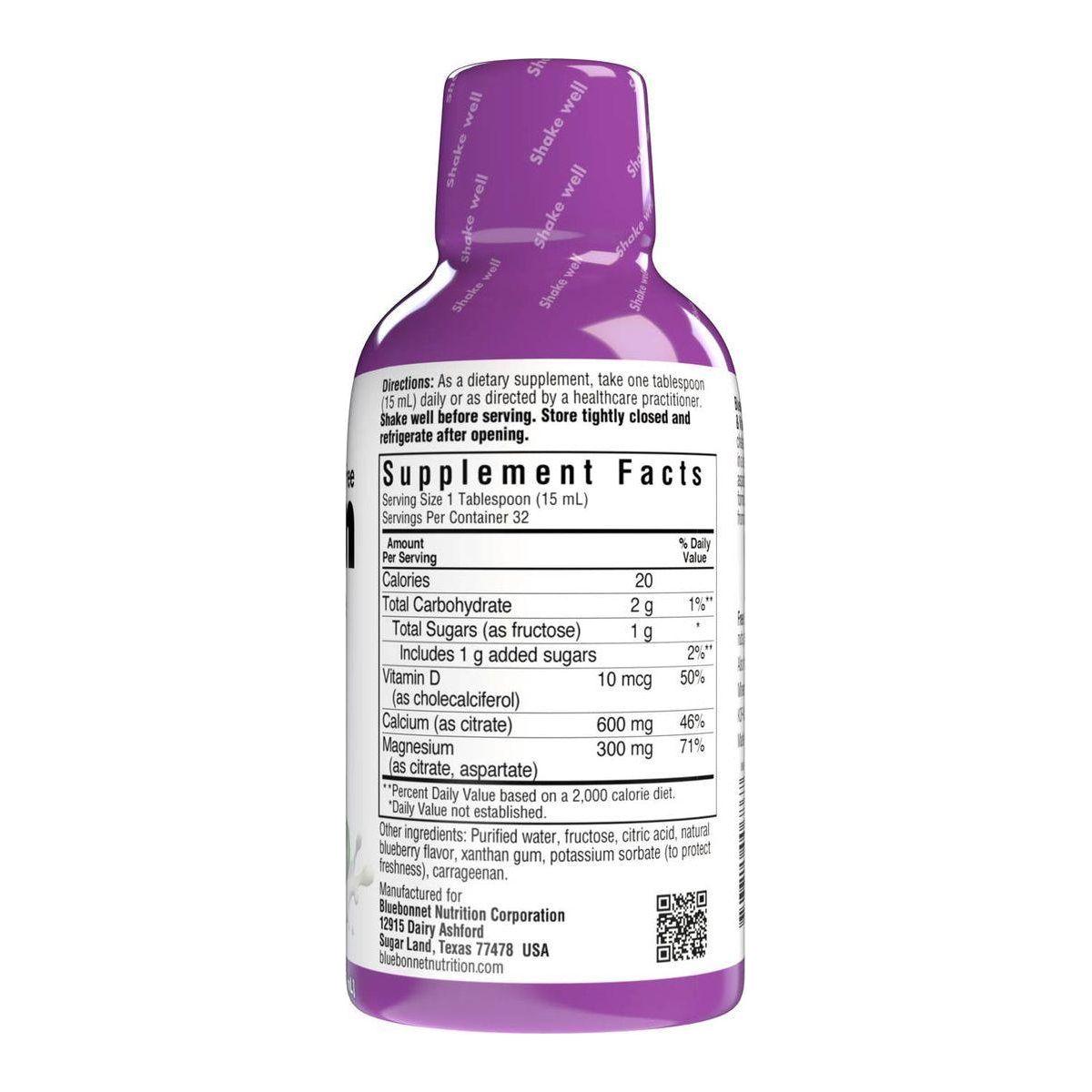 Bluebonnet Kosher Calcium Magnesium Citrate with Vitamin D3 - Strawberry Liquid