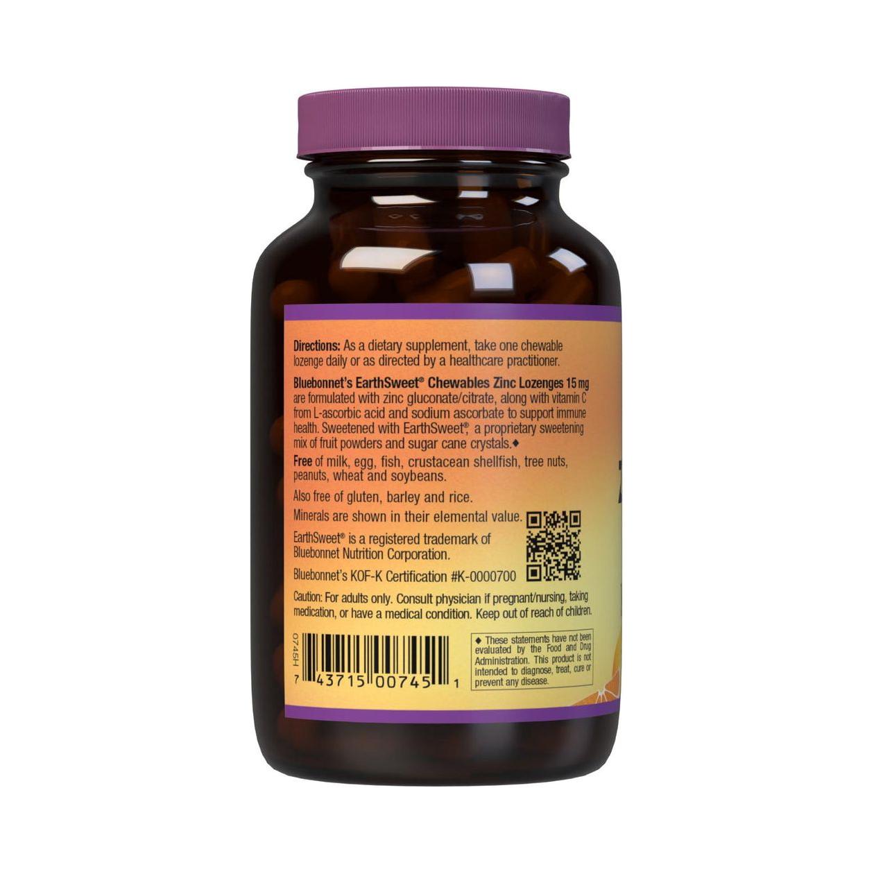 Bluebonnet EarthSweet Zinc Lozenges - Orange Flavor, 60 Count