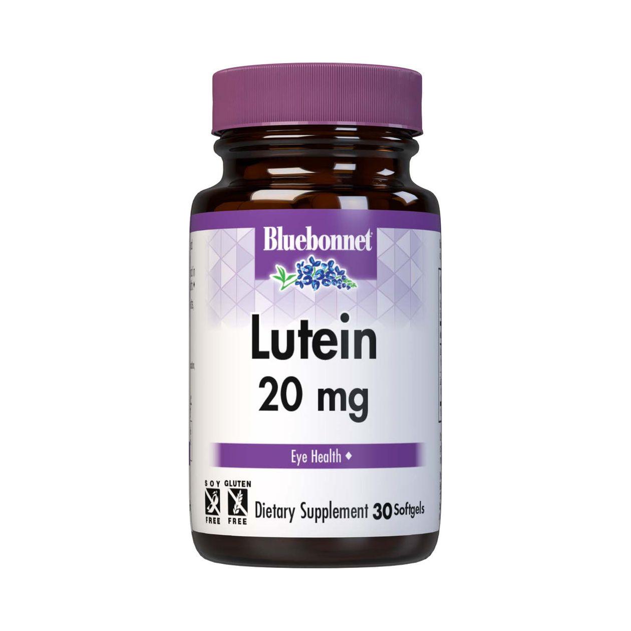 Gelatinas Blandas de Luteína BlueBonnet, 20 mg, 30 Contenido