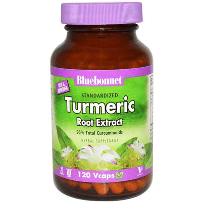 Bluebonnet Turmeric Root Extract - 120 Vegetable Capsules
