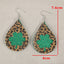Leopard Hollowed Leather Teardrop Earrings - Korvel